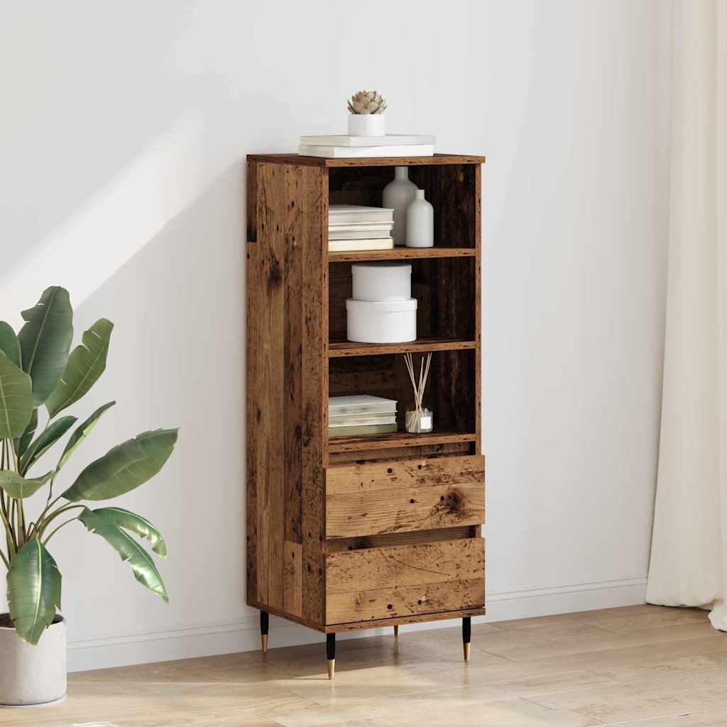 Highboard Gammelt træ 40 x 36 x 110 cm Konstrueret træ