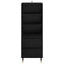 Highboard med skuffe Sort eg 40 x 36 x 110 cm Konstrueret træ