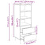 Highboard med skuffe Sort eg 40 x 36 x 110 cm Konstrueret træ
