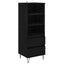Highboard med skuffe Sort eg 40 x 36 x 110 cm Konstrueret træ