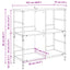 Bogreol 4 niveauer 78,5 x 33 x 82 cm Konstrueret træ Sort eg