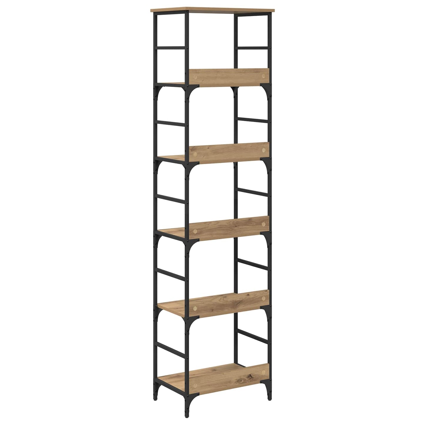 Bogreol 5 niveauer 50 x 33 x 188,5 cm Konstrueret træ