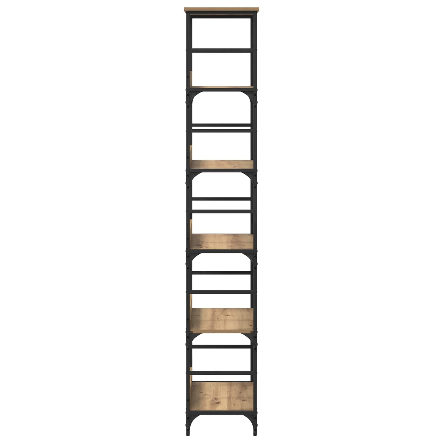 Bogreol 5 niveauer 50 x 33 x 188,5 cm Konstrueret træ