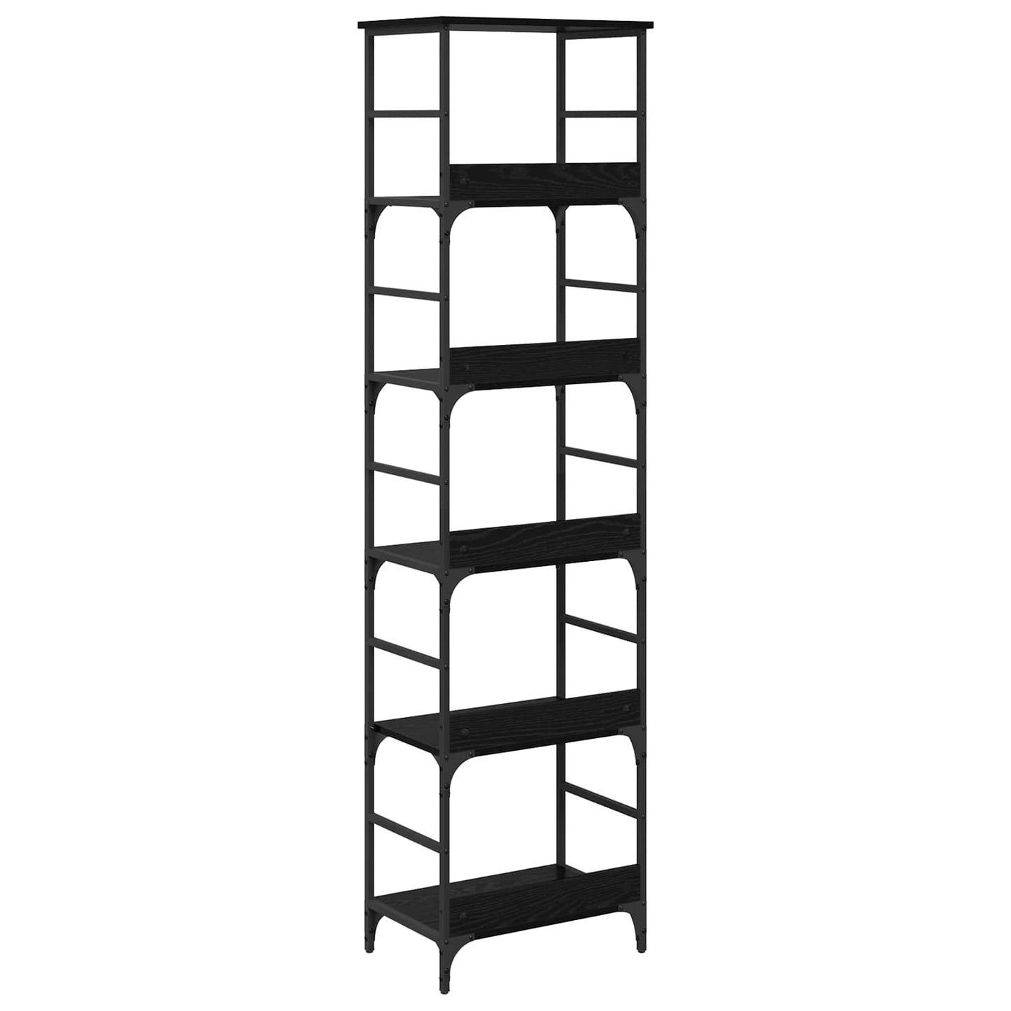Bogreol Sort eg 50 x 33 x 188,5 cm Konstrueret træ