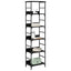 Bogreol 5 niveauer 50 x 33 x 188,5 cm Konstrueret træ Sort eg