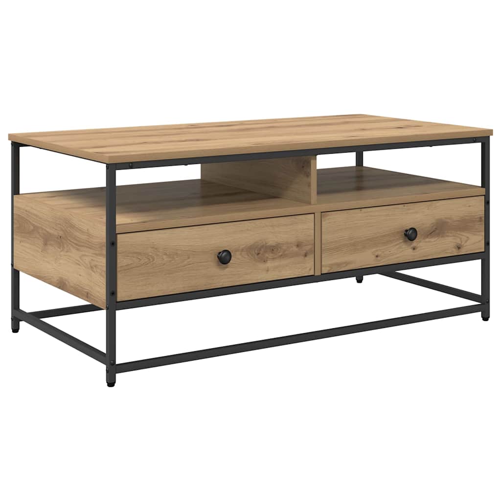 Sofabord Artisan Egetræ 100 x 51 x 45 cm Konstrueret træ