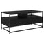 Sofabord med skuffe Sort eg 100 x 51 x 45 cm Konstrueret træ