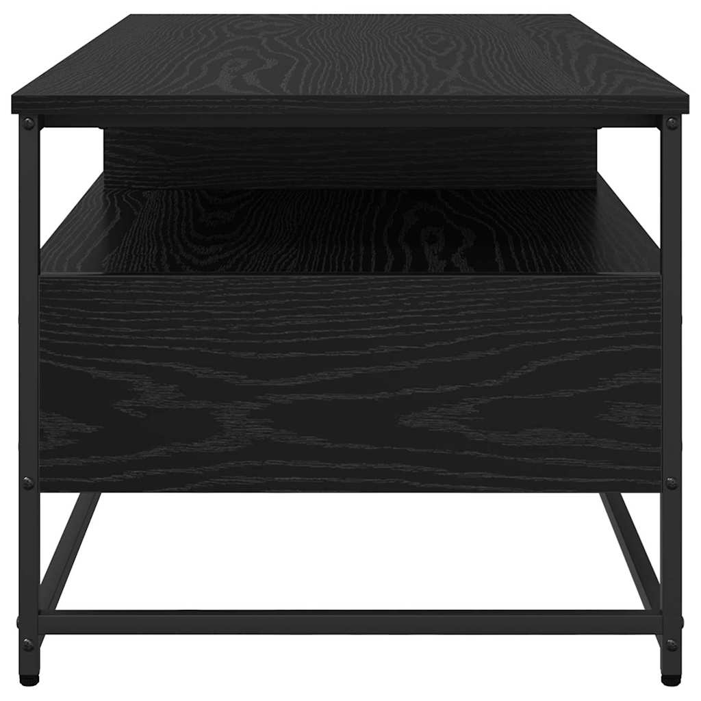 Sofabord med skuffe Sort eg 100 x 51 x 45 cm Konstrueret træ