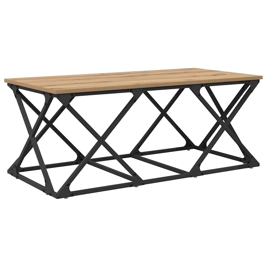 Sofabord Artisan Egetræ 100 x 49 x 40 cm Konstrueret træ