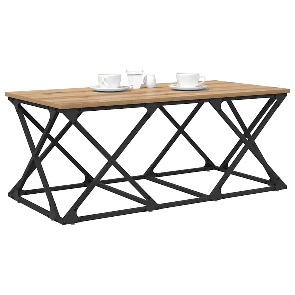 Sofabord Artisan Egetræ 100 x 49 x 40 cm Konstrueret træ