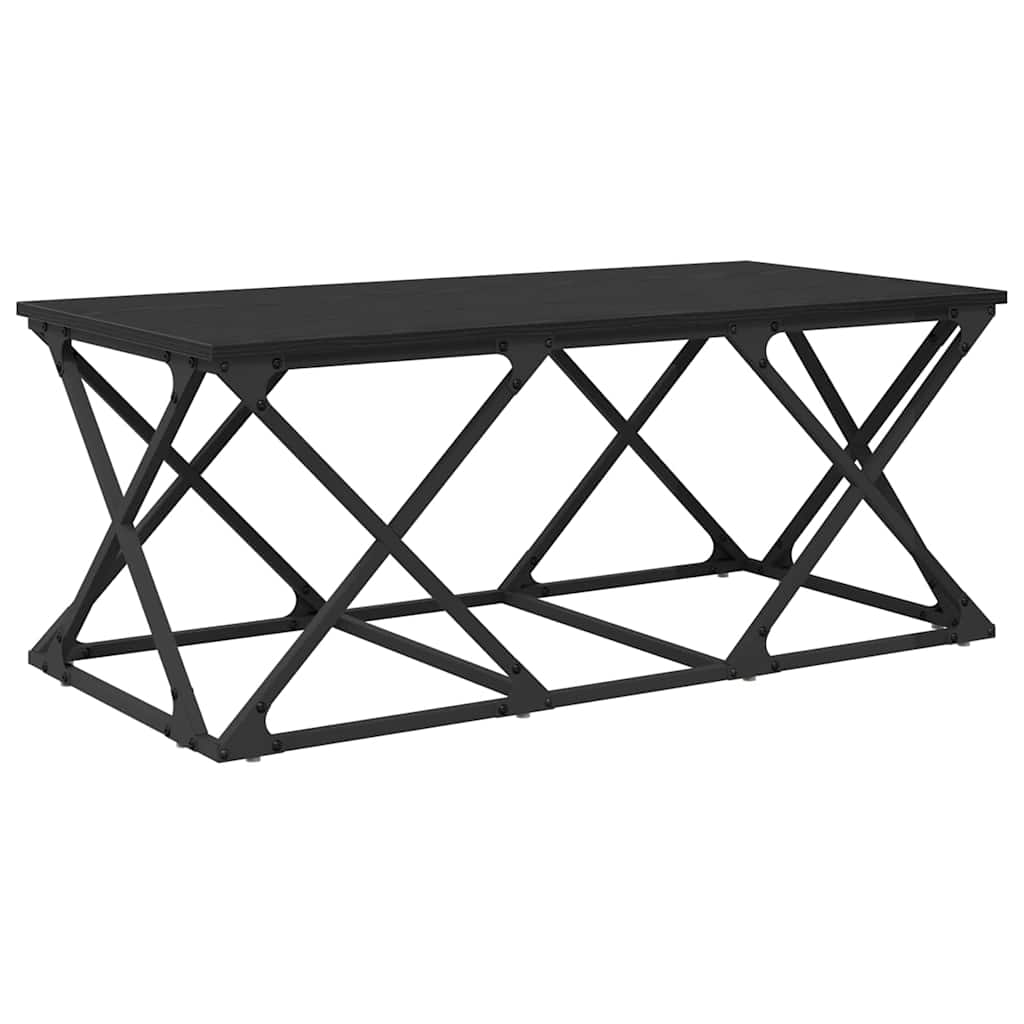 Sofabord Sort eg 100 x 49 x 40 cm Konstrueret træ