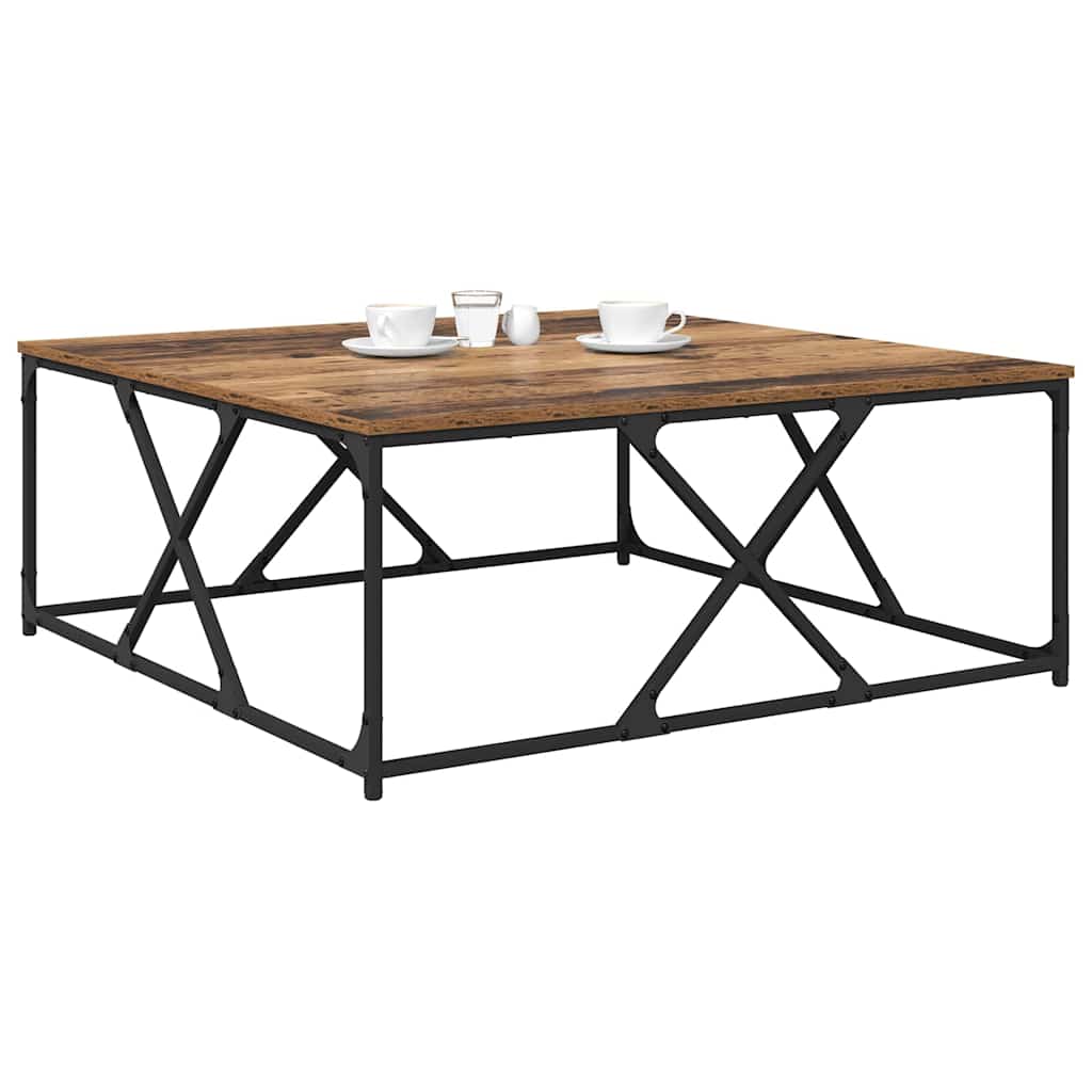 Sofabord Gammelt træ 100 x 100 x 40 cm Konstrueret træ