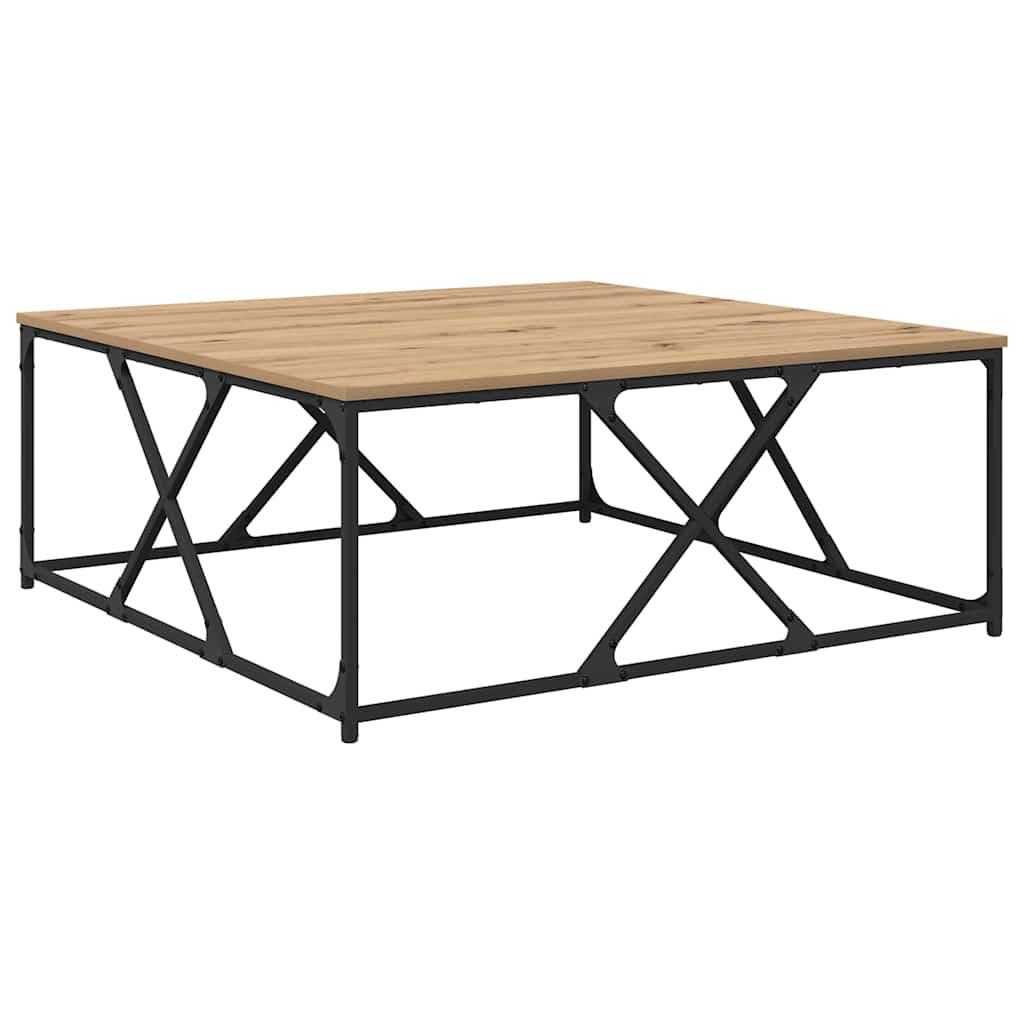 Sofabord Artisan Egetræ 100 x 100 x 40 cm Konstrueret træ