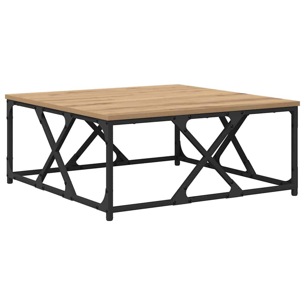 Sofabord Artisan Egetræ 70 x 70 x 30 cm Konstrueret træ