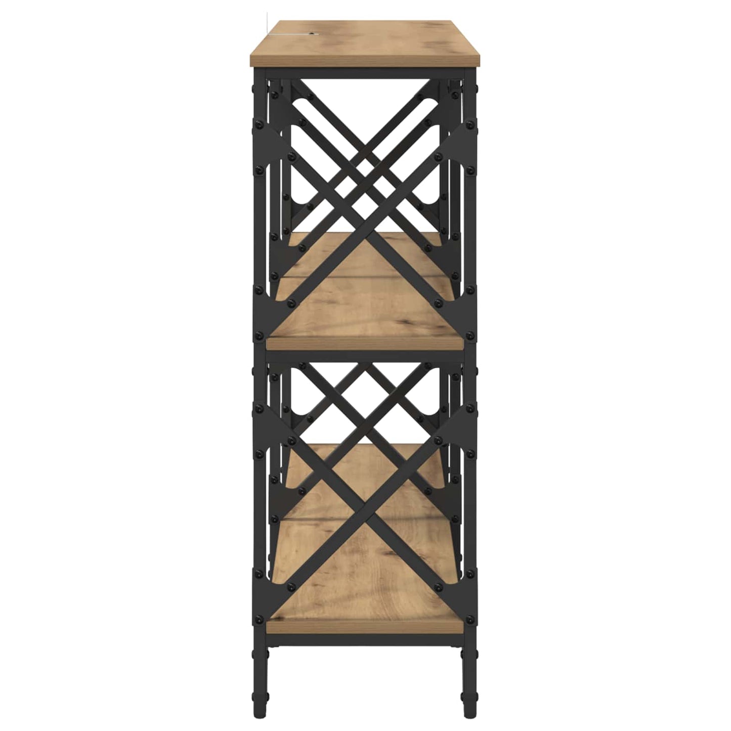 Konsolbord Artisan Egetræ 100 x 28 x 80,5 cm Konstrueret træ