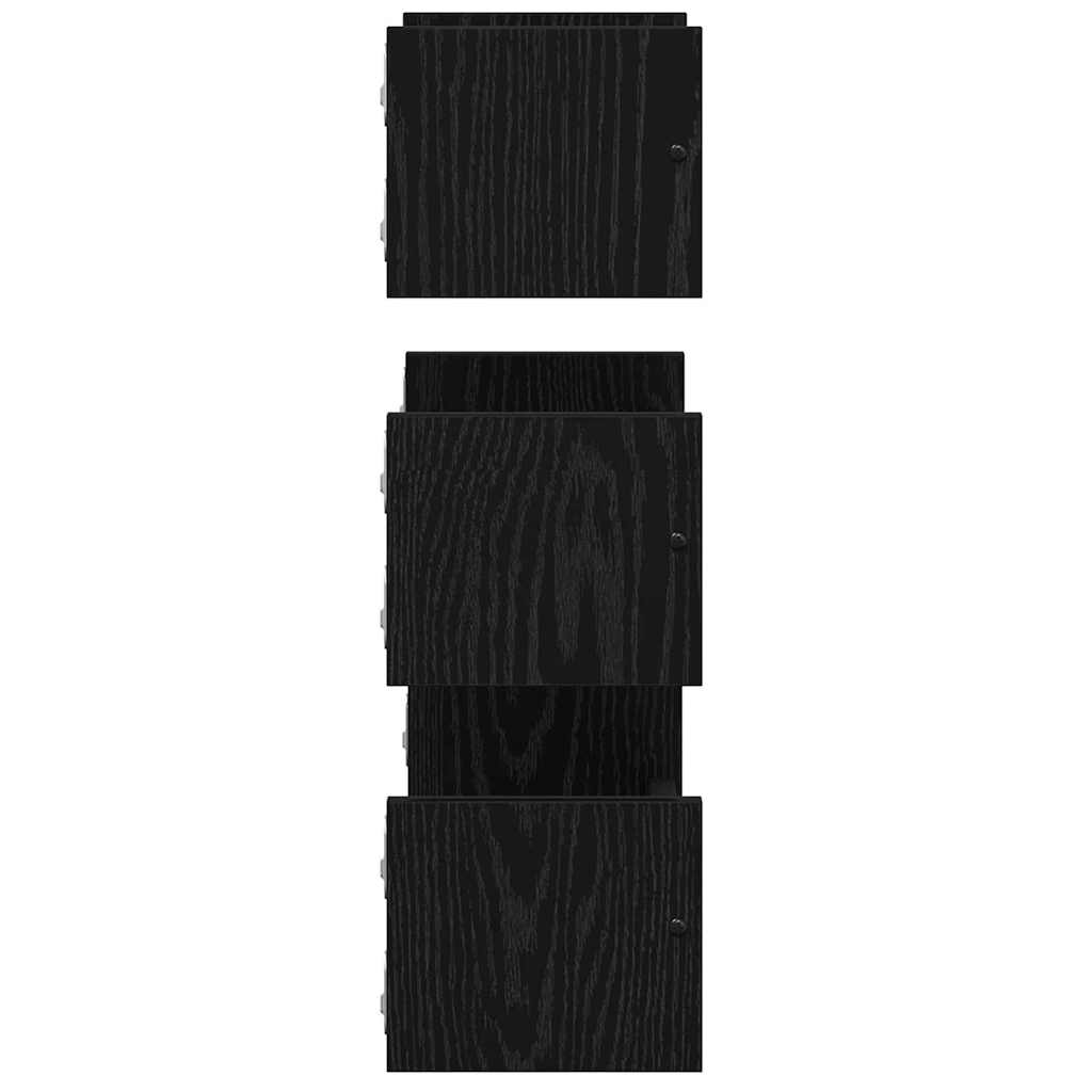 Væghyldesæt 3 stk. Sort eg 40x16x14cm Konstrueret træ