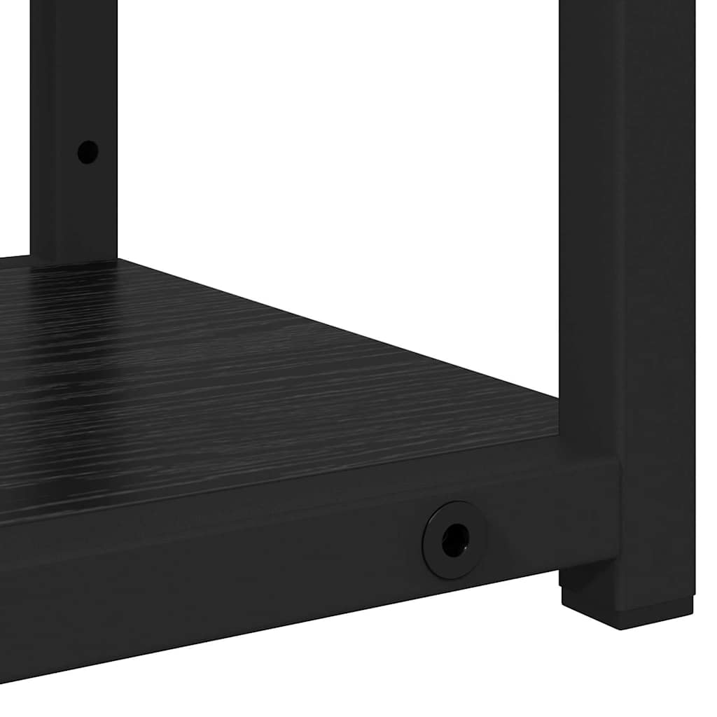 Væghylde Vægmonteret Sort eg 60 x 21 x 78,5 cm Konstrueret træ