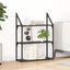 Væghylde Vægmonteret Sort eg 60 x 21 x 78,5 cm Konstrueret træ