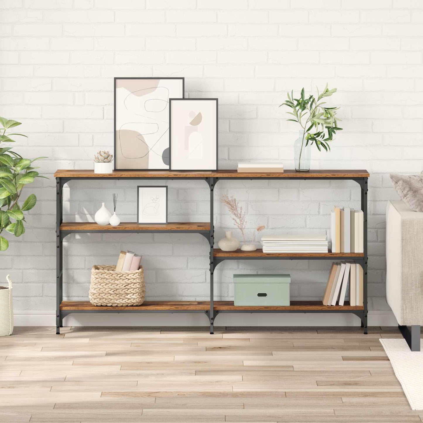 Konsolbord Gammelt træ 150 x 29 x 76,5 cm Konstrueret træ
