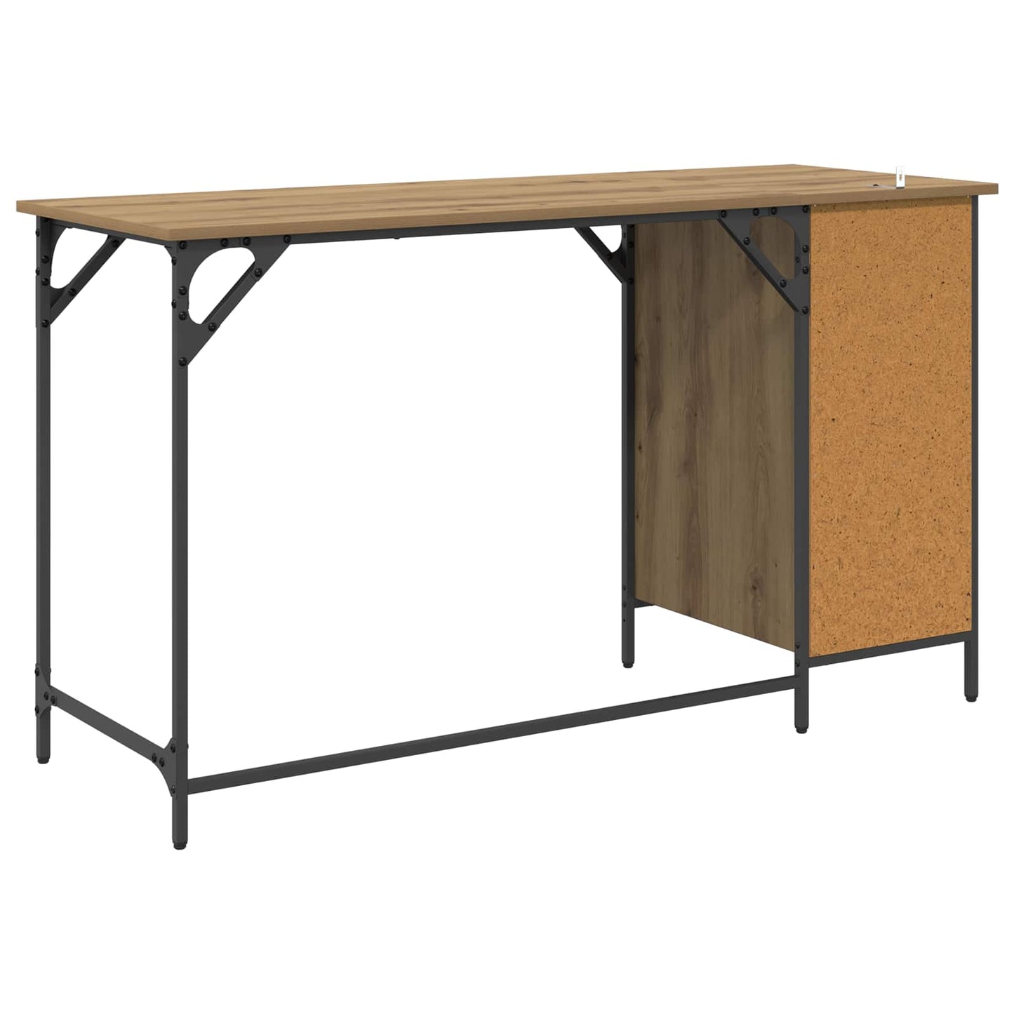 Computerbord Artisan Egetræ Konstrueret træ 131 x 48 x 75 cm