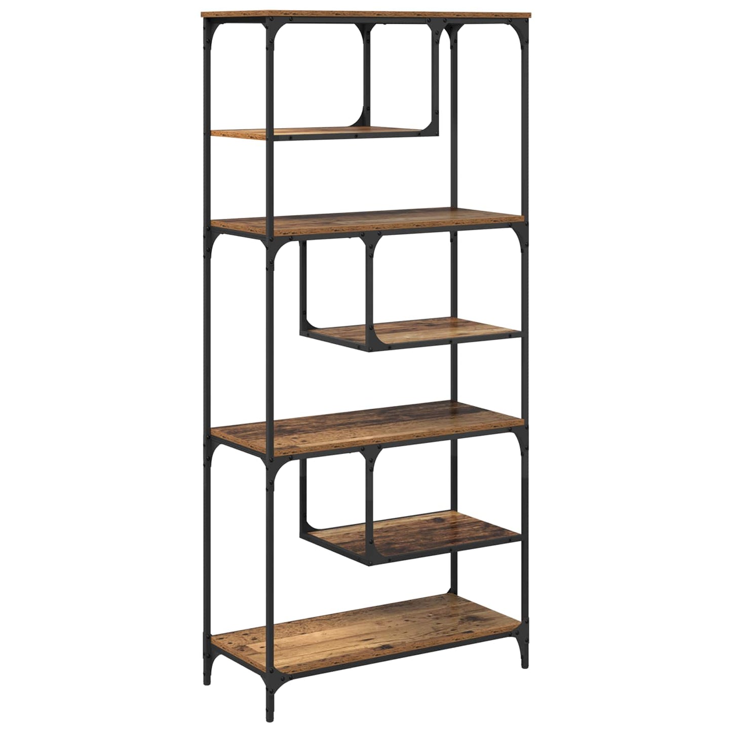 Bogreol Gammelt træ 81 x 36 x 176 cm Konstrueret træ