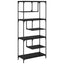 Bogreol 6 niveauer 81 x 36 x 176 cm Konstrueret træ Sort eg