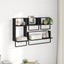 Væghyldesæt 4 pcs Sort eg 65 x 25 x 30 cm Konstrueret træ
