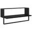 Væghyldesæt 4 pcs Sort eg 65 x 25 x 30 cm Konstrueret træ