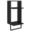 Væghyldesæt 4 pcs Sort eg 65 x 25 x 30 cm Konstrueret træ