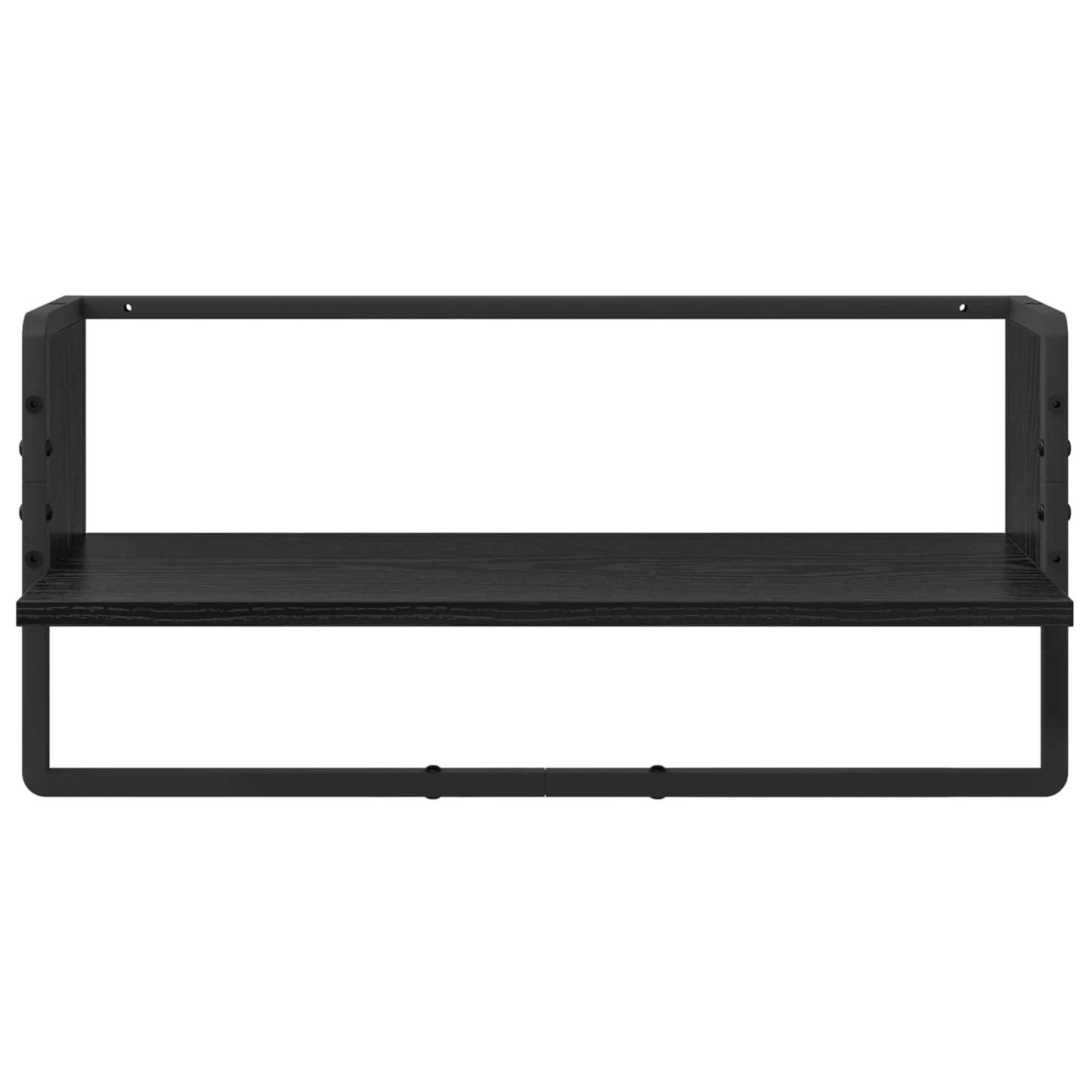 Væghyldesæt 4 pcs Sort eg 65 x 25 x 30 cm Konstrueret træ
