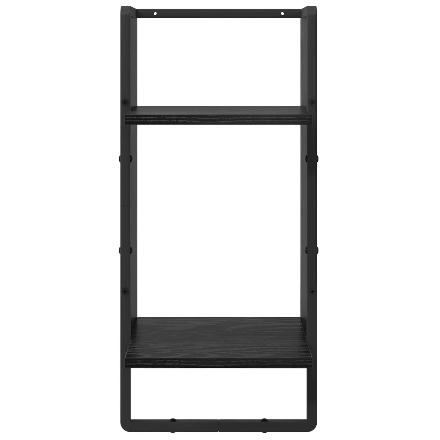 Væghyldesæt 4 pcs Sort eg 65 x 25 x 30 cm Konstrueret træ