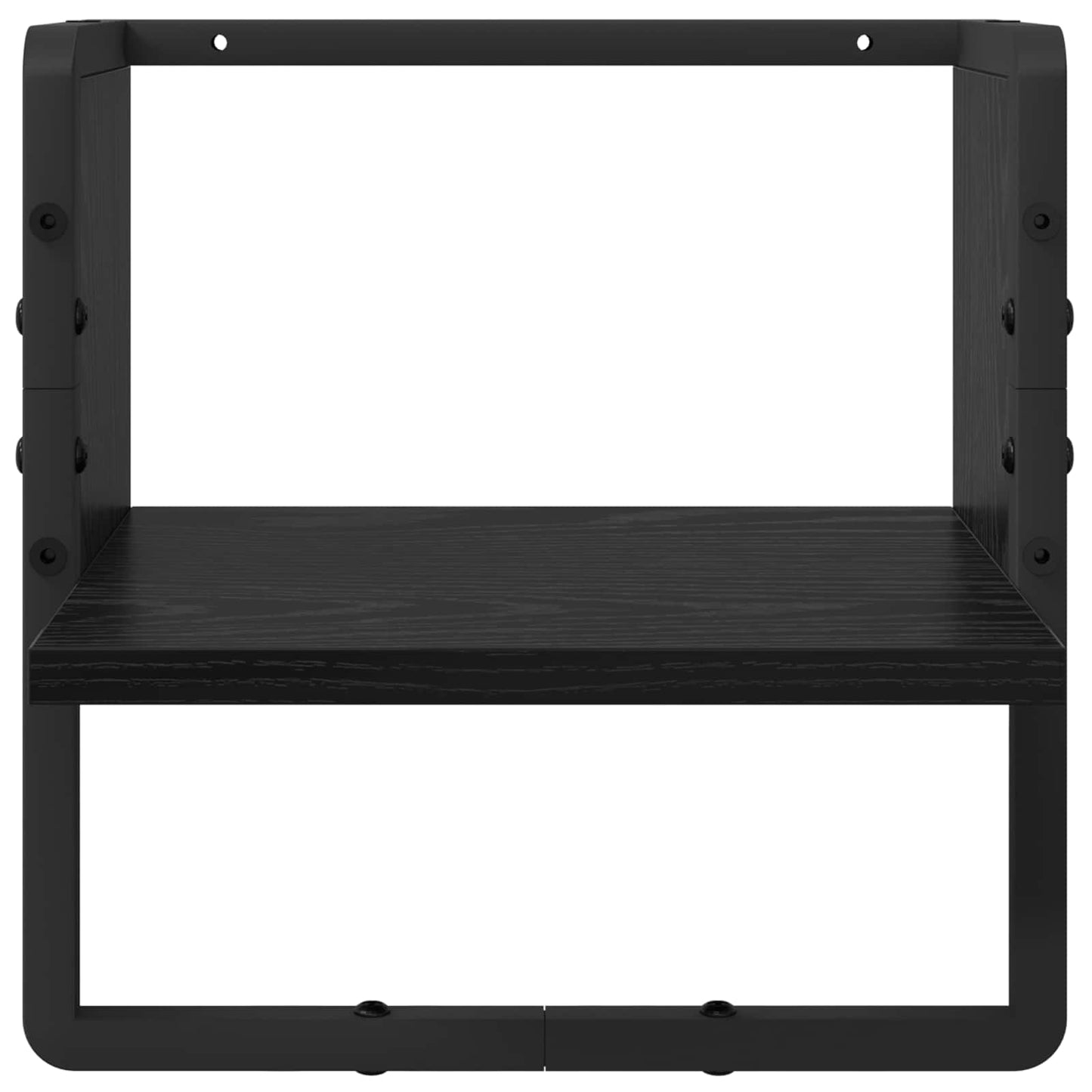 Væghyldesæt 4 pcs Sort eg 65 x 25 x 30 cm Konstrueret træ
