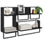 Væghyldesæt 4 pcs Sort eg 65 x 25 x 30 cm Konstrueret træ