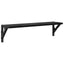 Væghylder 2 pcs Sort eg 60 x 15 x 15,5 cm Konstrueret træ