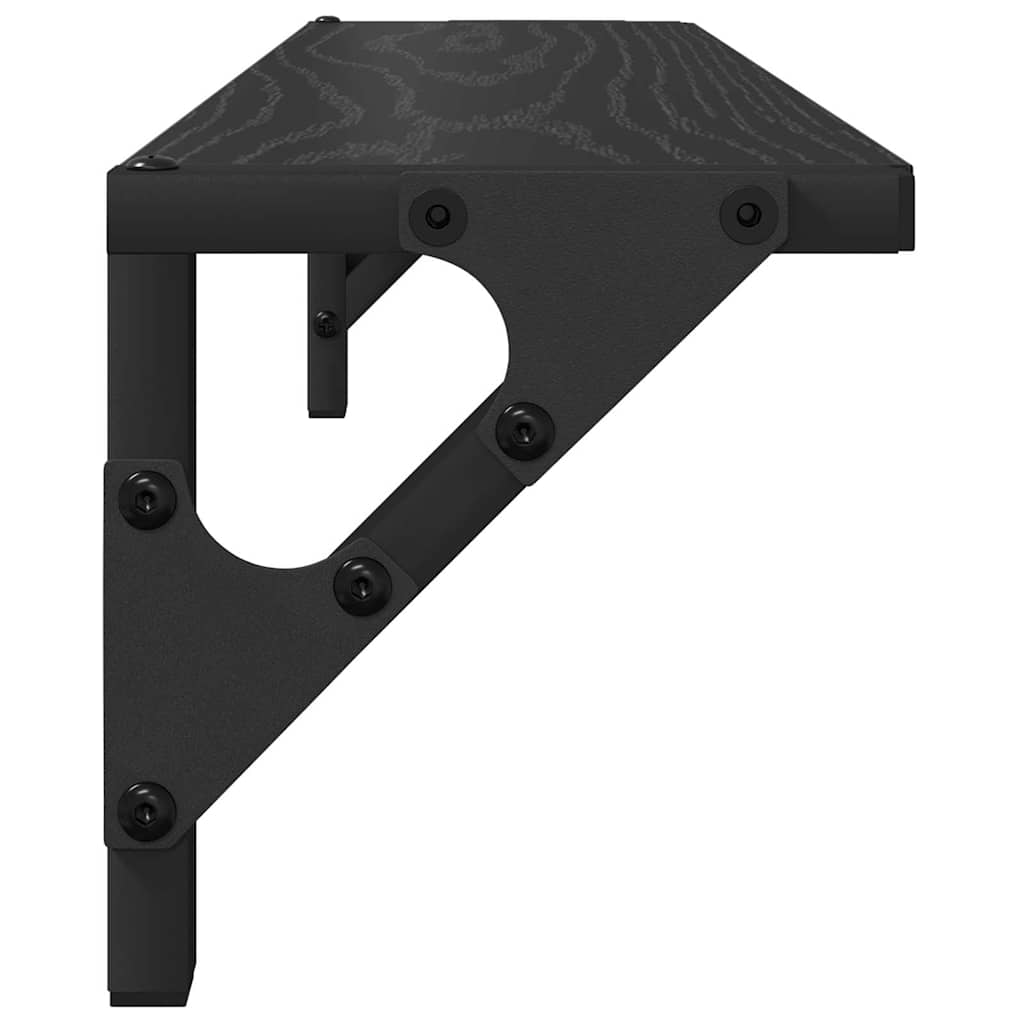 Væghylder 2 pcs Sort eg 60 x 15 x 15,5 cm Konstrueret træ