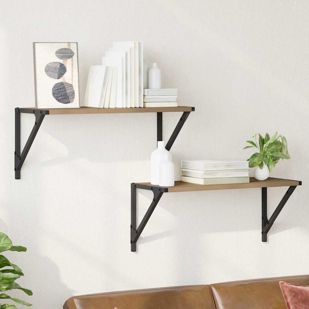 Væghylder Vægmonteret 2 pcs Artisan Egetræ 60 x 25 x 25,5 cm