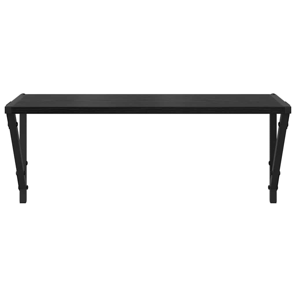 Væghylder 2 pcs Sort eg 60 x 25 x 25,5 cm Konstrueret træ
