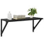 Væghylder 2 pcs Sort eg 60 x 25 x 25,5 cm Konstrueret træ