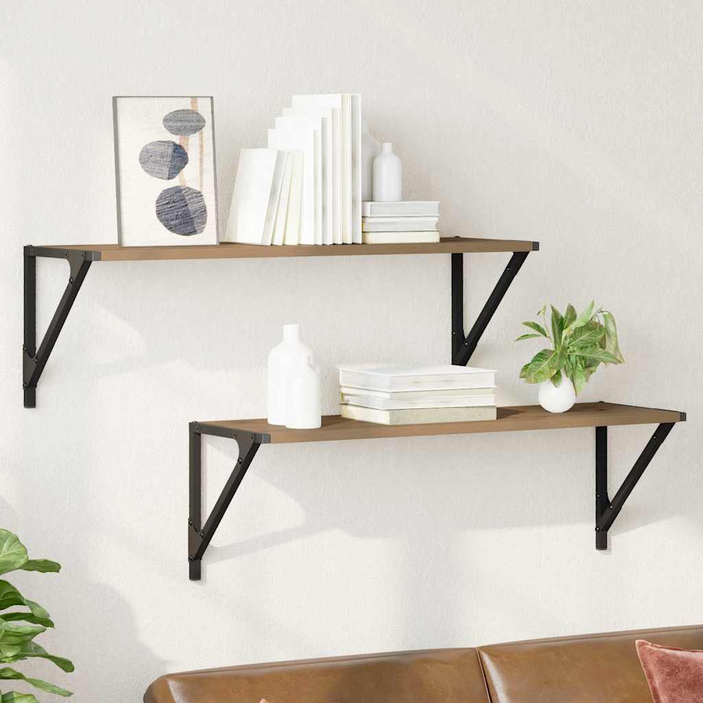 Væghylder Vægmonteret 2 pcs Artisan Egetræ 80 x 25 x 25,5 cm
