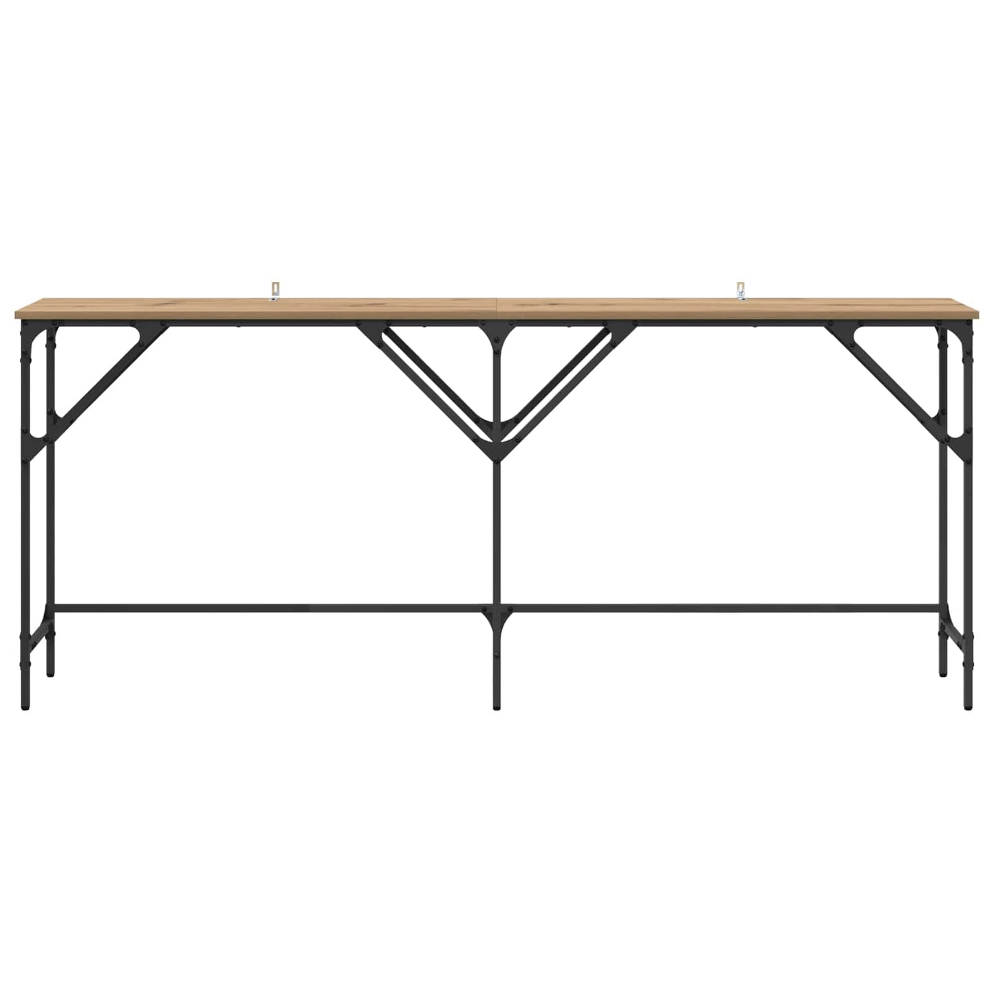 Konsolbord Artisan Egetræ 180 x 30 x 75 cm Konstrueret træ