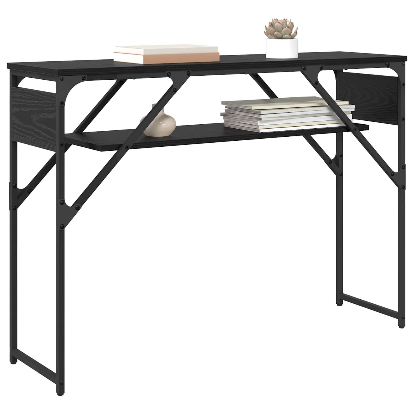 Konsolbord Sort eg Konstrueret træ 105x30x75cm