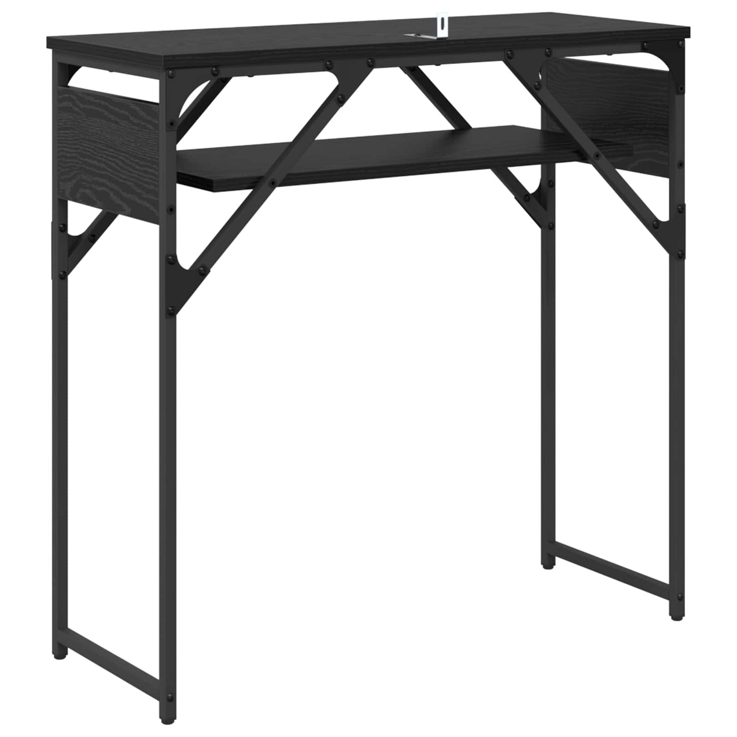 Konsolbord Sort eg 75x30x75cm Konstrueret træ