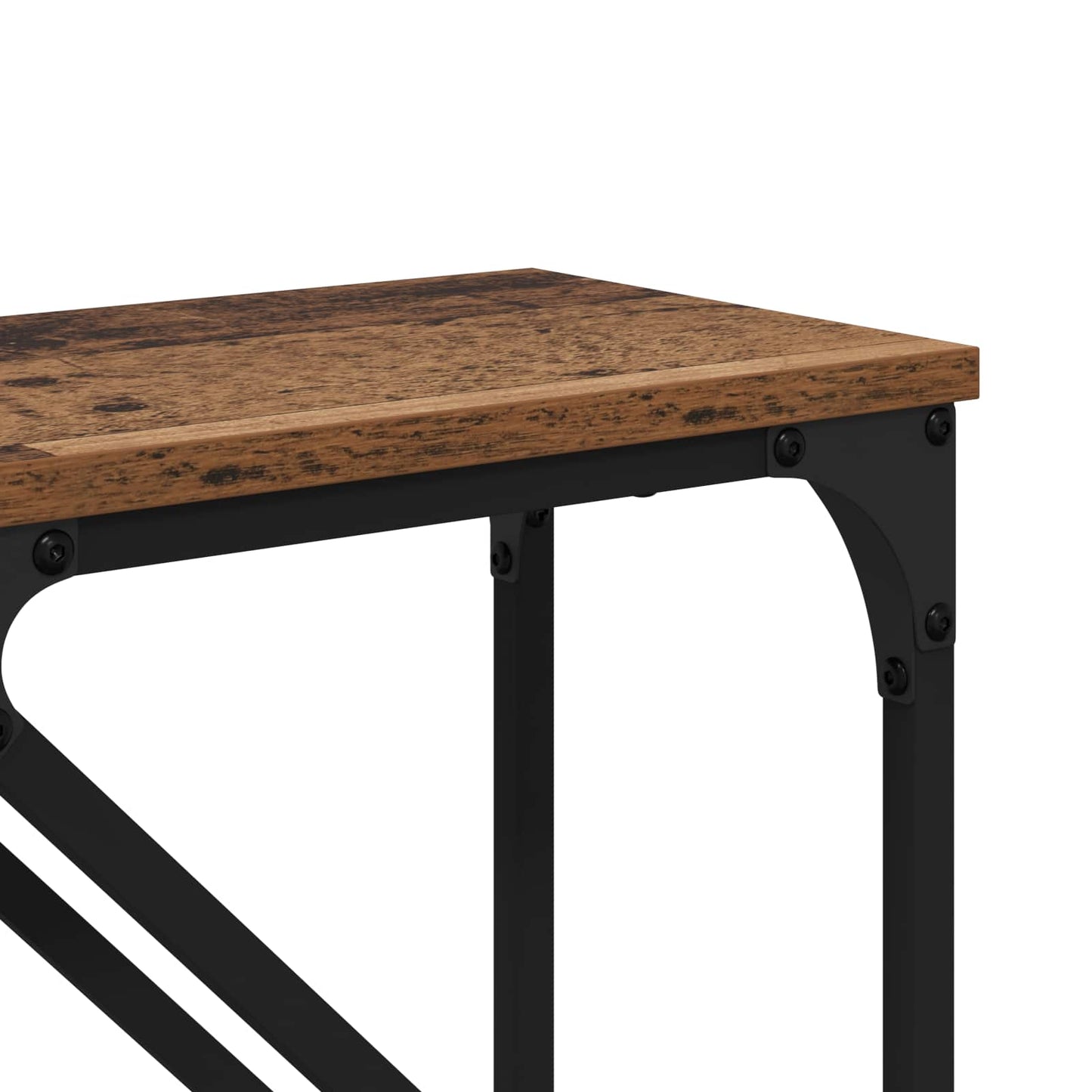 Konsolbord 2 stk. Gammelt træ 100 x 28 x 75 cm Konstrueret træ