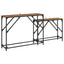 Konsolbord 2 stk. Gammelt træ 100 x 28 x 75 cm Konstrueret træ