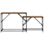Konsolbord 2 stk. Gammelt træ 100 x 28 x 75 cm Konstrueret træ