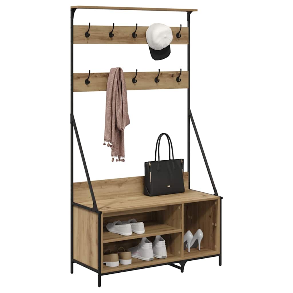 Tøjstativ Artisan Egetræ 100 x 41 x 184 cm Konstrueret træ