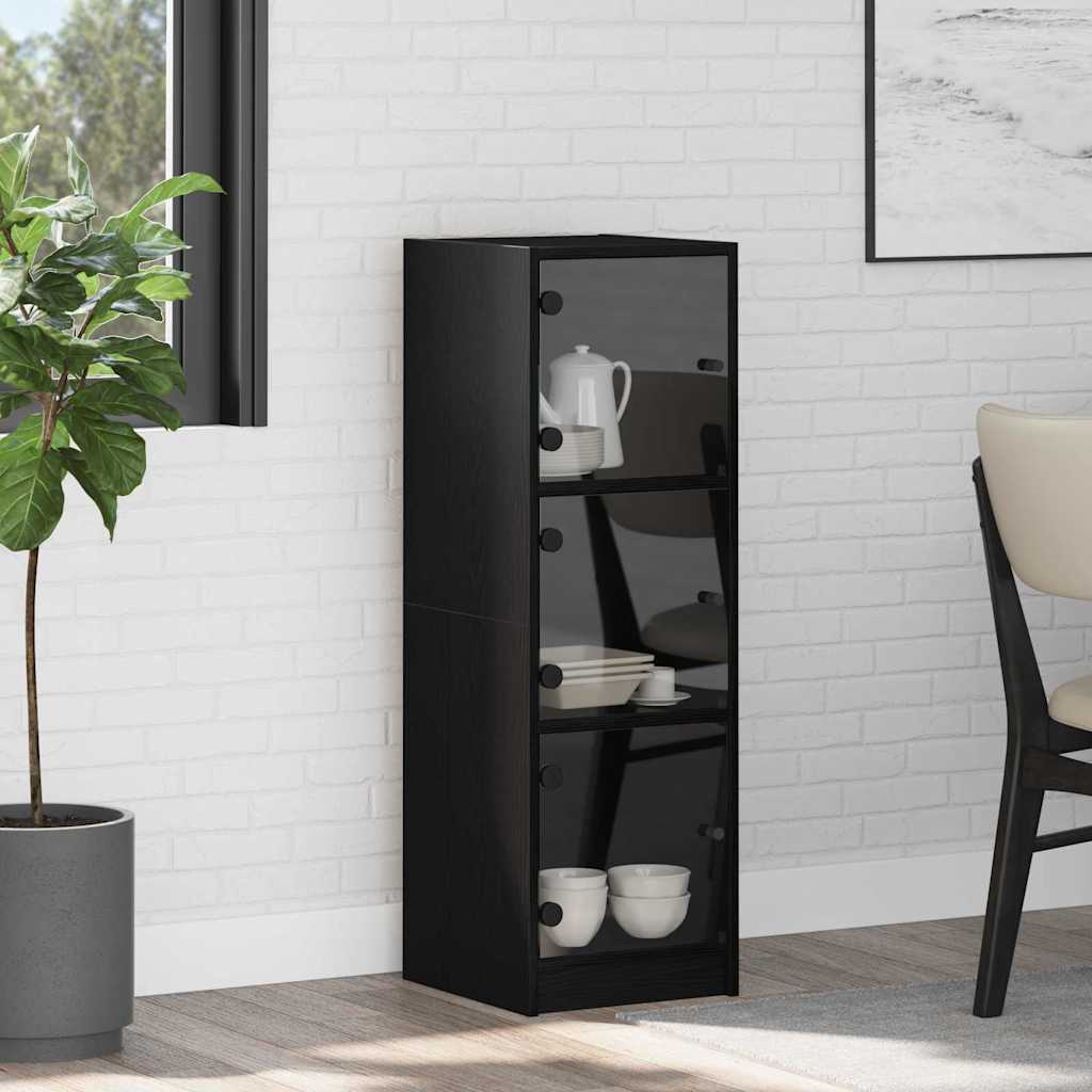 Highboard Sort eg 35 x 37 x 109 cm Konstrueret træ