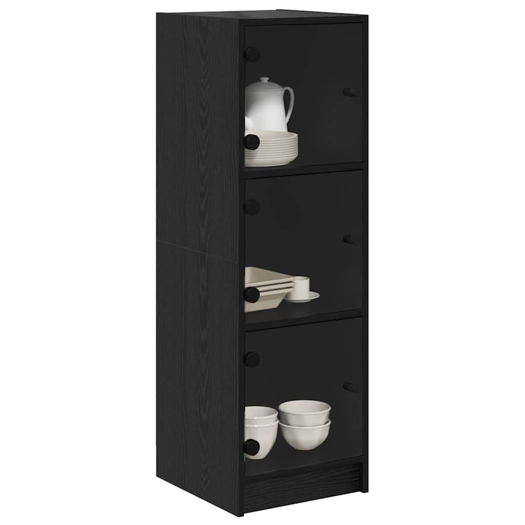 Highboard Sort eg 35 x 37 x 109 cm Konstrueret træ