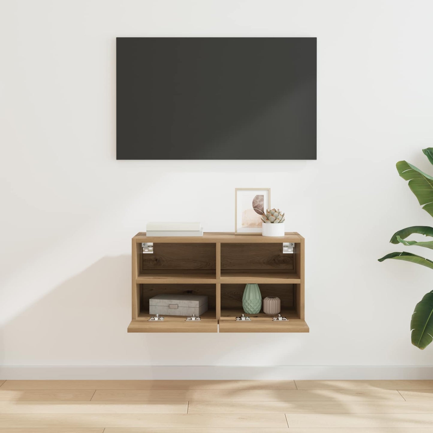 TV vægskab 60 x 30 x 30 cm Artisan Egetræ Konstrueret træ