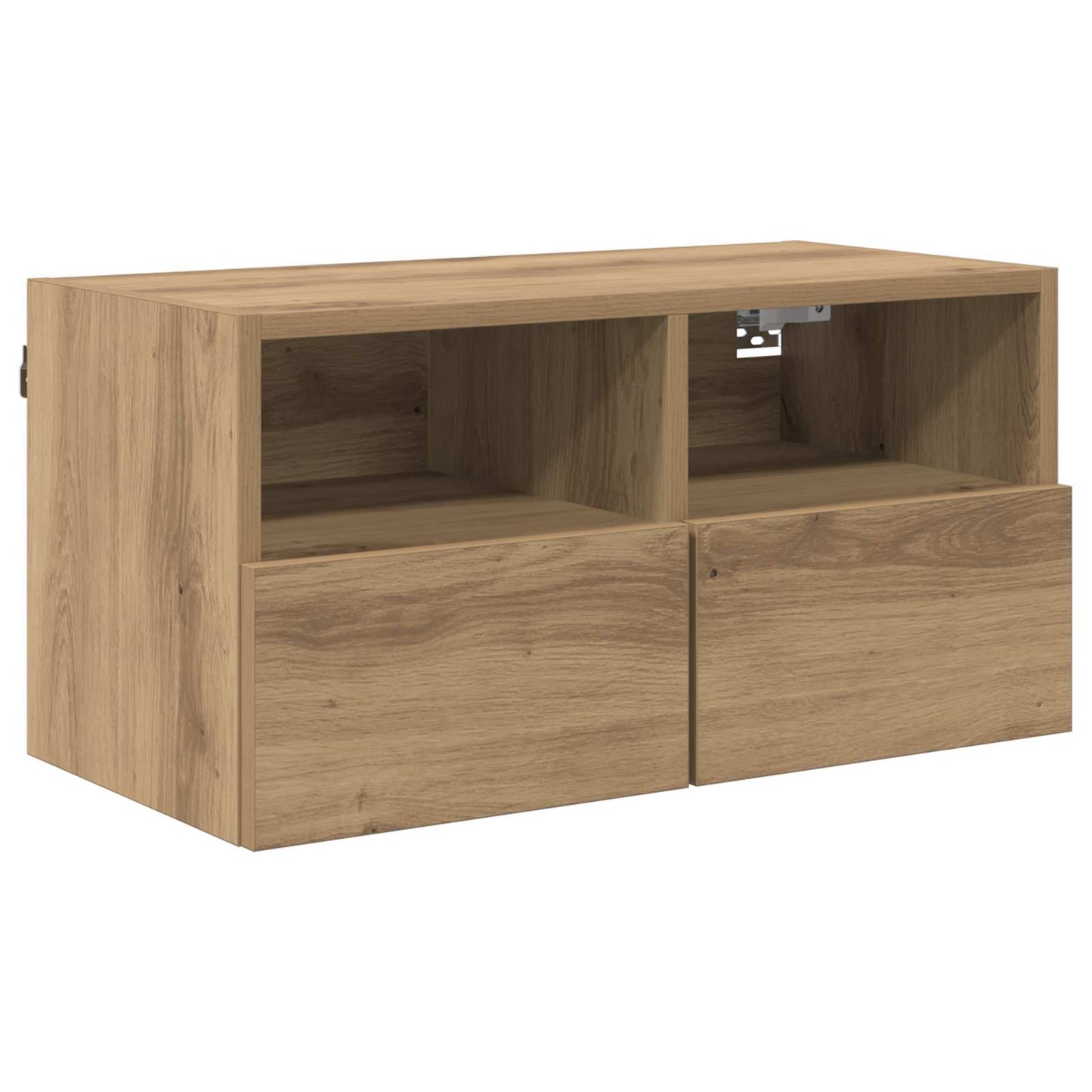 TV Væghylder 2 pcs Artisan Egetræ Konstrueret træ